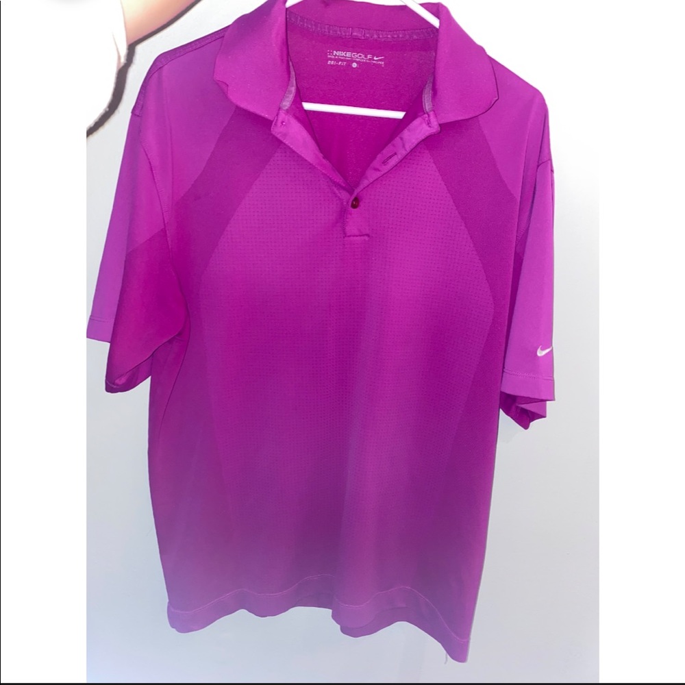 Purple Nike Golf Dri-Fit Shirt